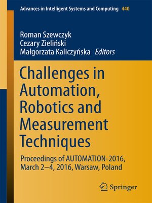 cover image of Challenges in Automation, Robotics and Measurement Techniques
